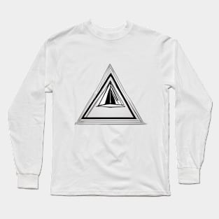 Pyramid Black Shadow Silhouette Anime Style Collection No. 469 Long Sleeve T-Shirt